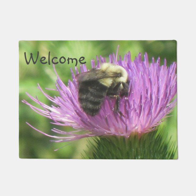 Paillasson Bumblebebe sur le chardon pourpre (Devant)