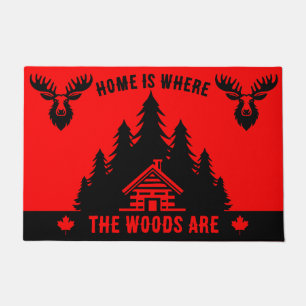 Paillasson Cabine canadien de bille amusant décoratif
