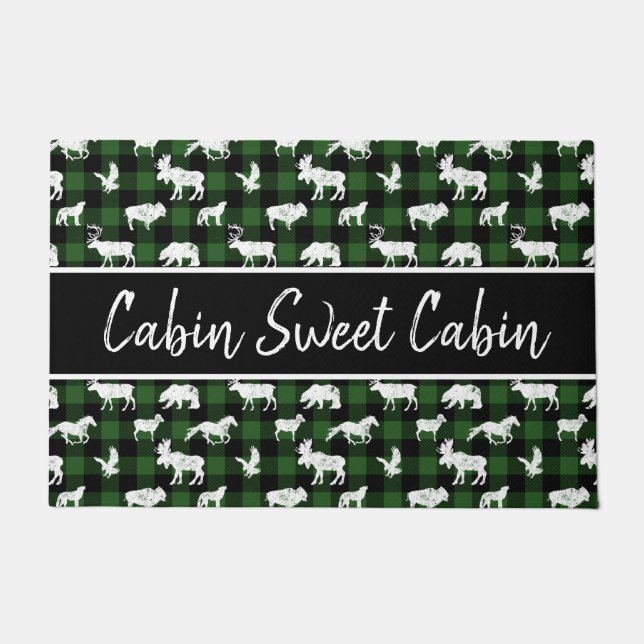 Paillasson Cabine vert Buffalo Plaid Lumberjack Check (Devant)
