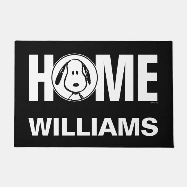 Paillasson cacahuètes | Cercle de snoopy | Personnalisé (Devant)