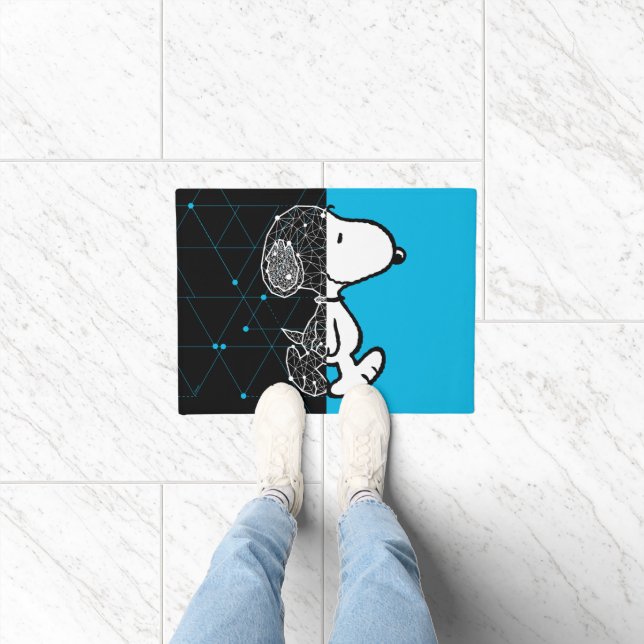 Paillasson cacahuètes | Conception géométrique Snoopy (Intérieur)