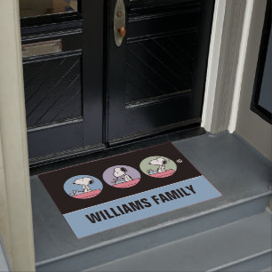 Paillasson cacahuètes Snoopy à la machine à écrire