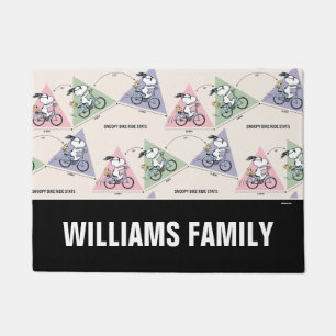 Paillasson cacahuètes Snoopy Bike Ride Stats