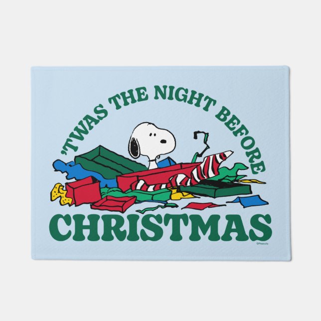 Paillasson cacahuètes | Snoopy 'C'était la nuit avant Noël (Devant)