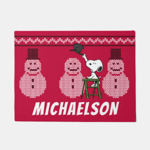 Paillasson cacahuètes   Snoopy Christmas Sweater Snowman