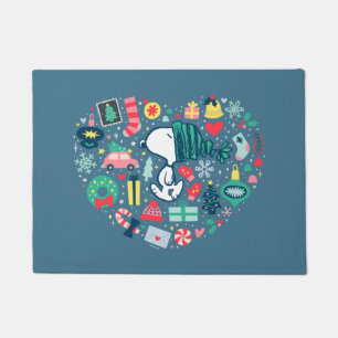 Paillasson cacahuètes Snoopy Holiday Happiness Heart