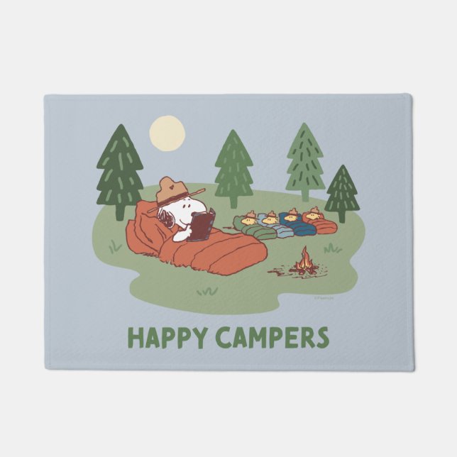 Paillasson cacahuètes | Snoopy & Woodstock Happy Campers (Devant)