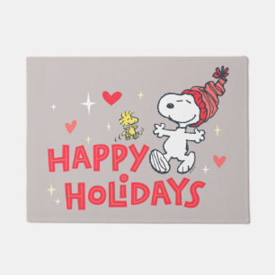 Paillasson cacahuètes Snoopy & Woodstock Joyeuses Fêtes