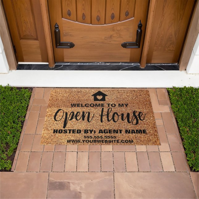 Paillasson Cadeau de location immobilier personnel Open House (De plein air)