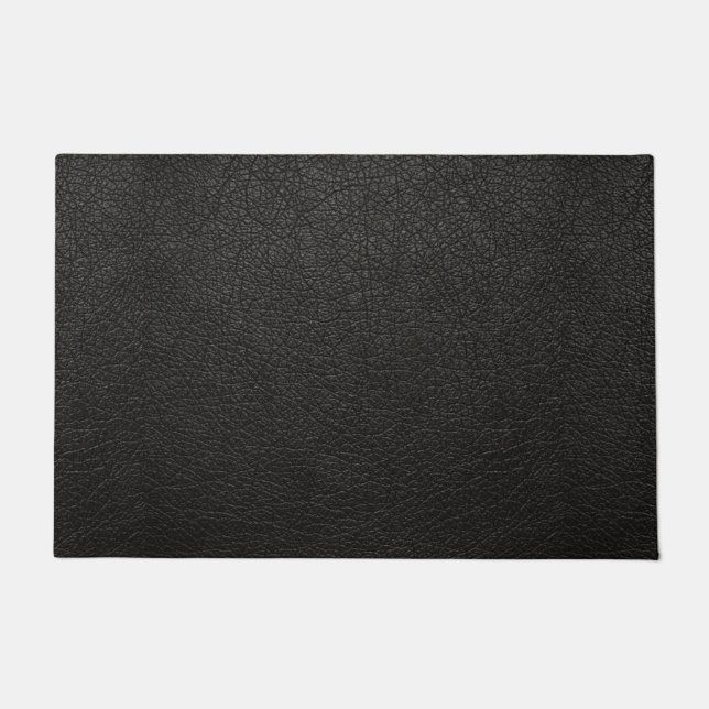 Paillasson Cadeau Fête des pères en cuir noir Faux (Devant)