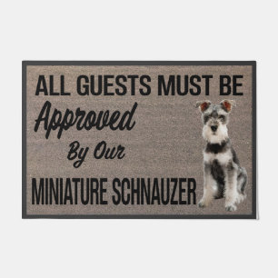 Paillasson Cadeau Schnauzer miniature, personnalisé