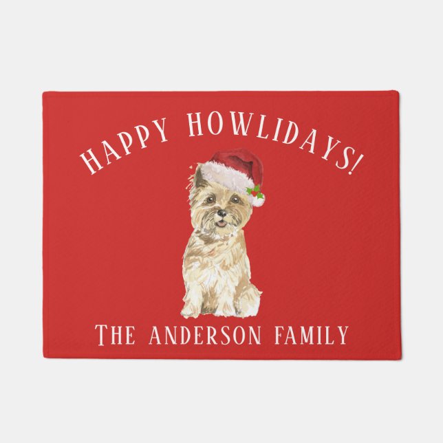 Paillasson Cairn Terrier Christmas (Devant)
