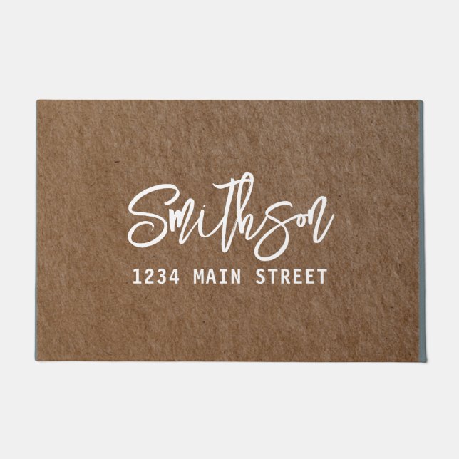 Paillasson Calligraphie moderne Script manuscrit Rustique (Devant)