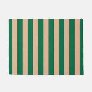Paillasson Camel Beige & Classic Green Stripe