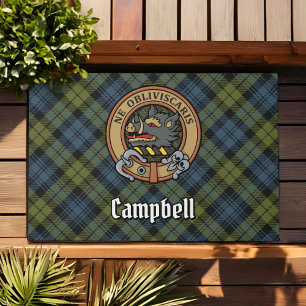 Paillasson Campbell Crest sur Tartan