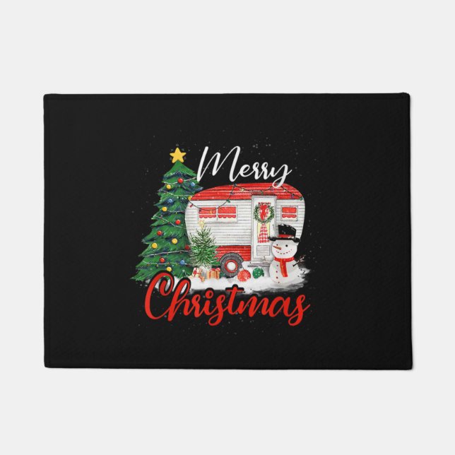 Paillasson Camping Christmas Tree Chemise Lights Cadeau Campi (Devant)