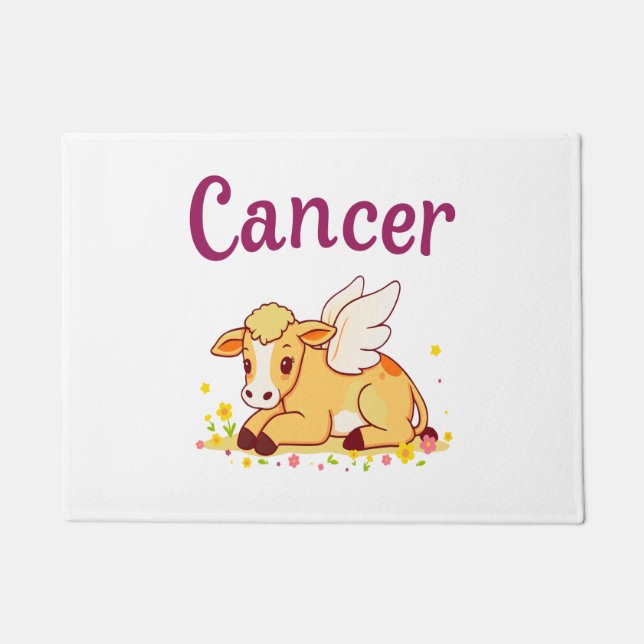 Paillasson Cancer Vache zodiaque, Cancer mignon (Devant)