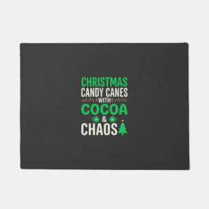 Paillasson Canne à sucre de Noël Chaos de cacao de fêtes