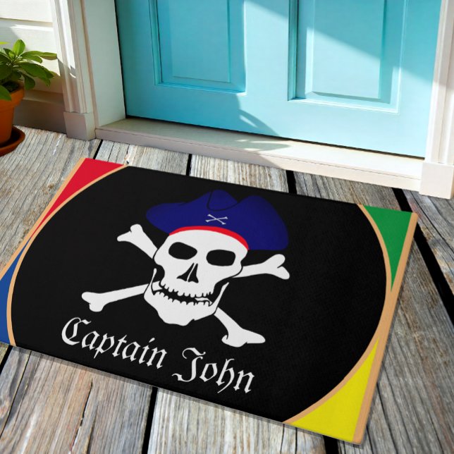 Paillasson Capitaine John - Pirate house mat, Pirates flag (Créateur téléchargé)