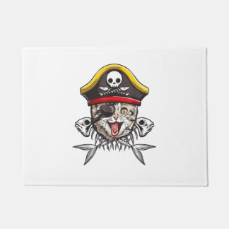 Paillasson Capitaine Pirate Chat Hommes Jolly roger Drapeau C