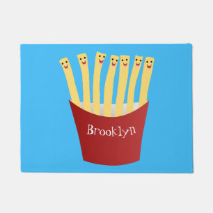 Paillasson Caricature de frites Cute kawaii fast food