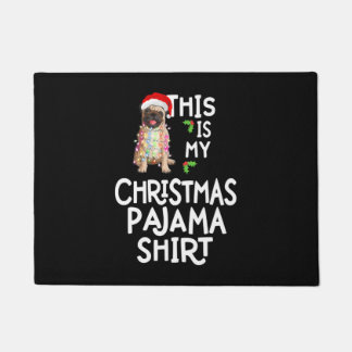 Paillasson Carlin Noël Arbre Lumière Père Noël Chien Noël Pug