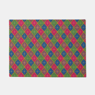 Paillasson Carrelage marocain céleste (petite échelle)