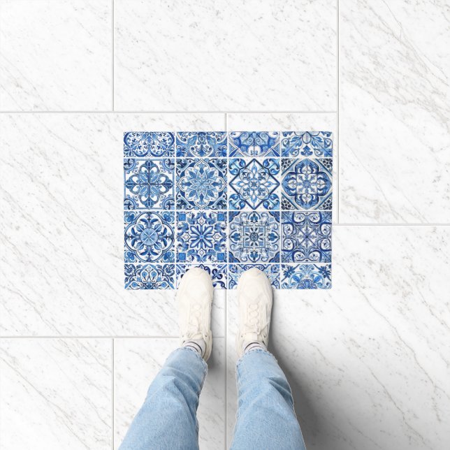 Paillasson Carrelage méditerranéen, Portugais, Azulejo, Majol (Intérieur)
