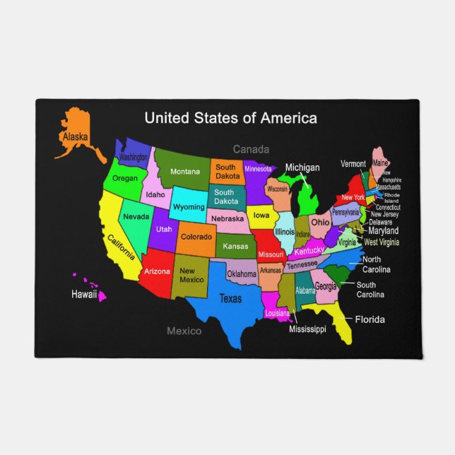 Paillasson Carte des USA (Devant)