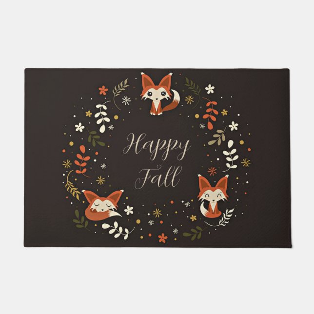 Paillasson Cas Foxes with customizable text (Devant)