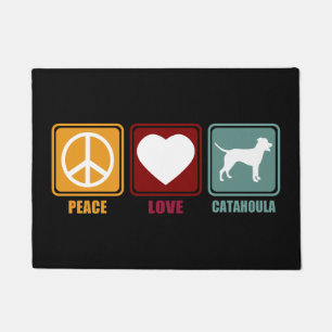 Paillasson Catahoula Leopard Chien race Peace Love Cadeau