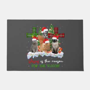 Paillasson Cats Jesus Is Reason For The Season Christmas Ugly