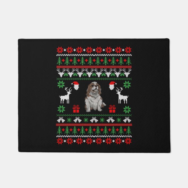 Paillasson Cavalier King Charles Christmas (Devant)