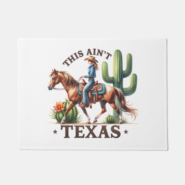 Paillasson Ce Cheval Cowgirl n'est pas Texas (Devant)