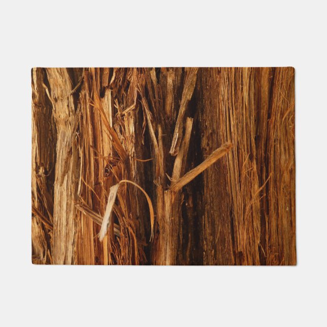 Paillasson Cèdre texturé en écorce de bois (Devant)