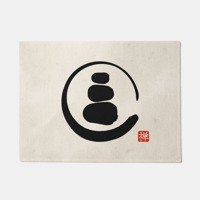 Paillasson Cercle Zen Enzo et pierres Zen (Devant)
