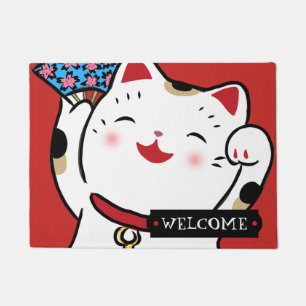 Paillasson chanceux de neko de maneki de chat