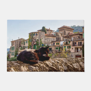 Paillasson Chat bronzage sur un mur - Valldemossa, Majorque