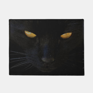 Paillasson Chat noir avec tache Yellow Eyes Yellow Door Mat