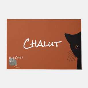 Paillasson chat noir et souris
