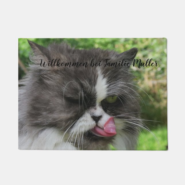 Paillasson chat, Personnaliser, modèle, animal, animal, anima (Devant)