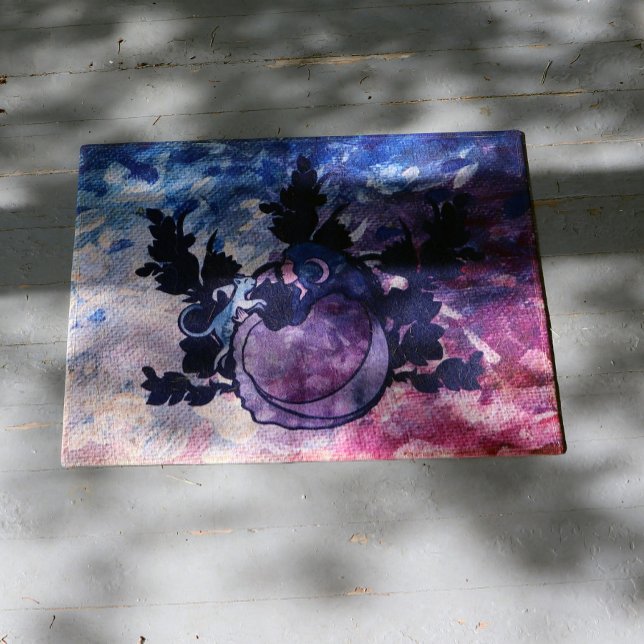 Paillasson Chat Sorcière Lune Déesse Wiccan Chat Personne (Créateur téléchargé)