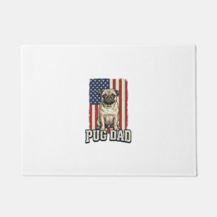 Paillasson Chemise de chien gravure vintage patriotique Pug P