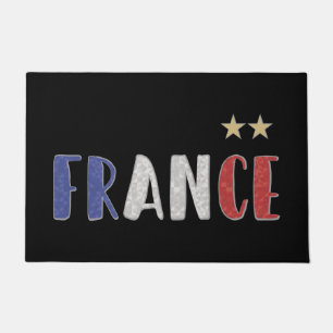Paillasson Chemise de fan de football de France Drapeau franç