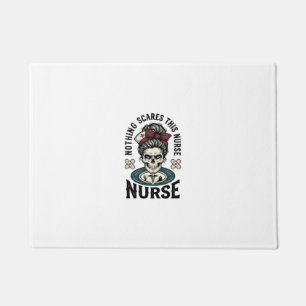 Paillasson Chemise d'infirmière Halloween Graphique de crâne 