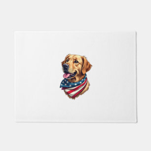Paillasson Chemise Vintage Tête de Golden Retriever Patriotiq