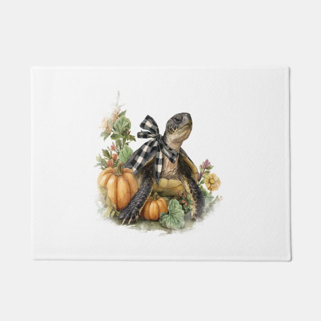 Paillasson Chemises de mer Animaux Citrouille d'automne (Devant)