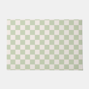 Paillasson Chèque Pastel Vert À damiers Sage Check