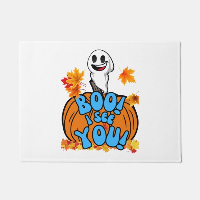 Paillasson Chérie Halloween fantôme Boo ! Je Te Vois ! Autoco (Devant)