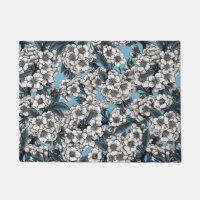 Cherry blossom in white and blue